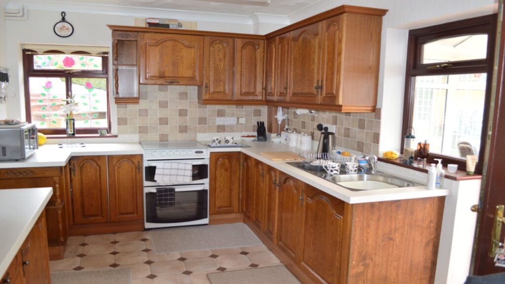 dark walnut kitchen acrylic worktops