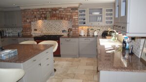 grey kitchen quatrz worktop kitchen island chester
