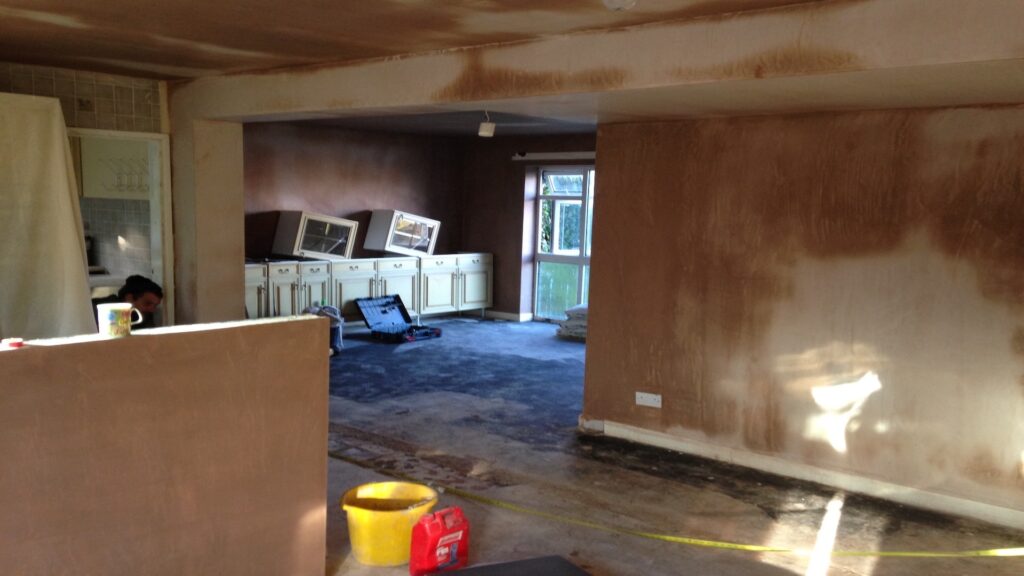 plastered walls kitchen extension alsager