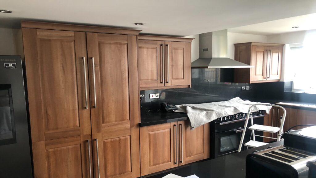 walnut doors long boss handles